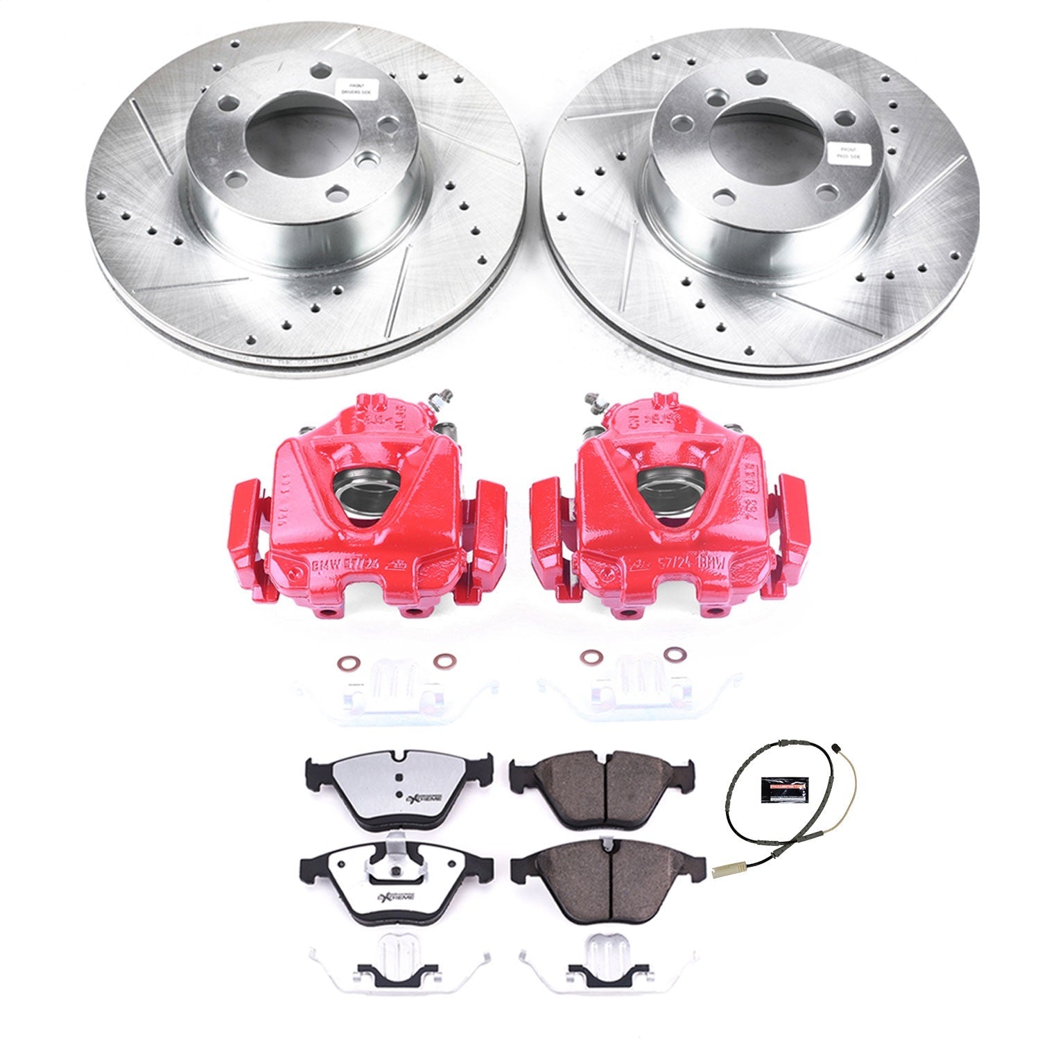 PowerStop Front Z26 Street Warrior Brake Kit with Calipers | 2013–2015 BMW X1 (KC7026-26)