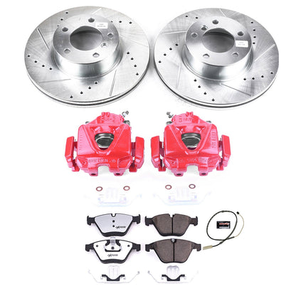 PowerStop Front Z26 Street Warrior Brake Kit with Calipers | 2013–2015 BMW X1 (KC7026-26)