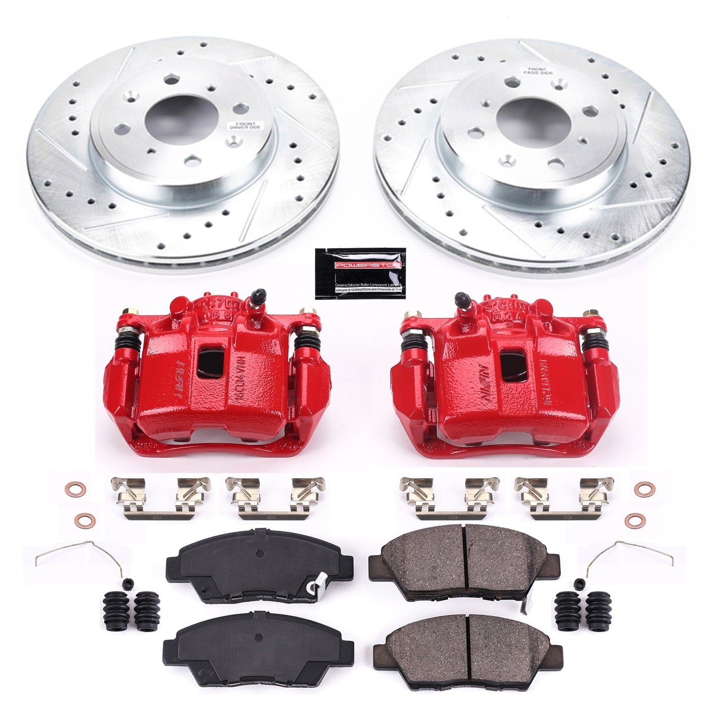 PowerStop Front Z23 Evolution Sport Brake Kit with Calipers | 2015–2019 Honda Fit (KC7032A)
