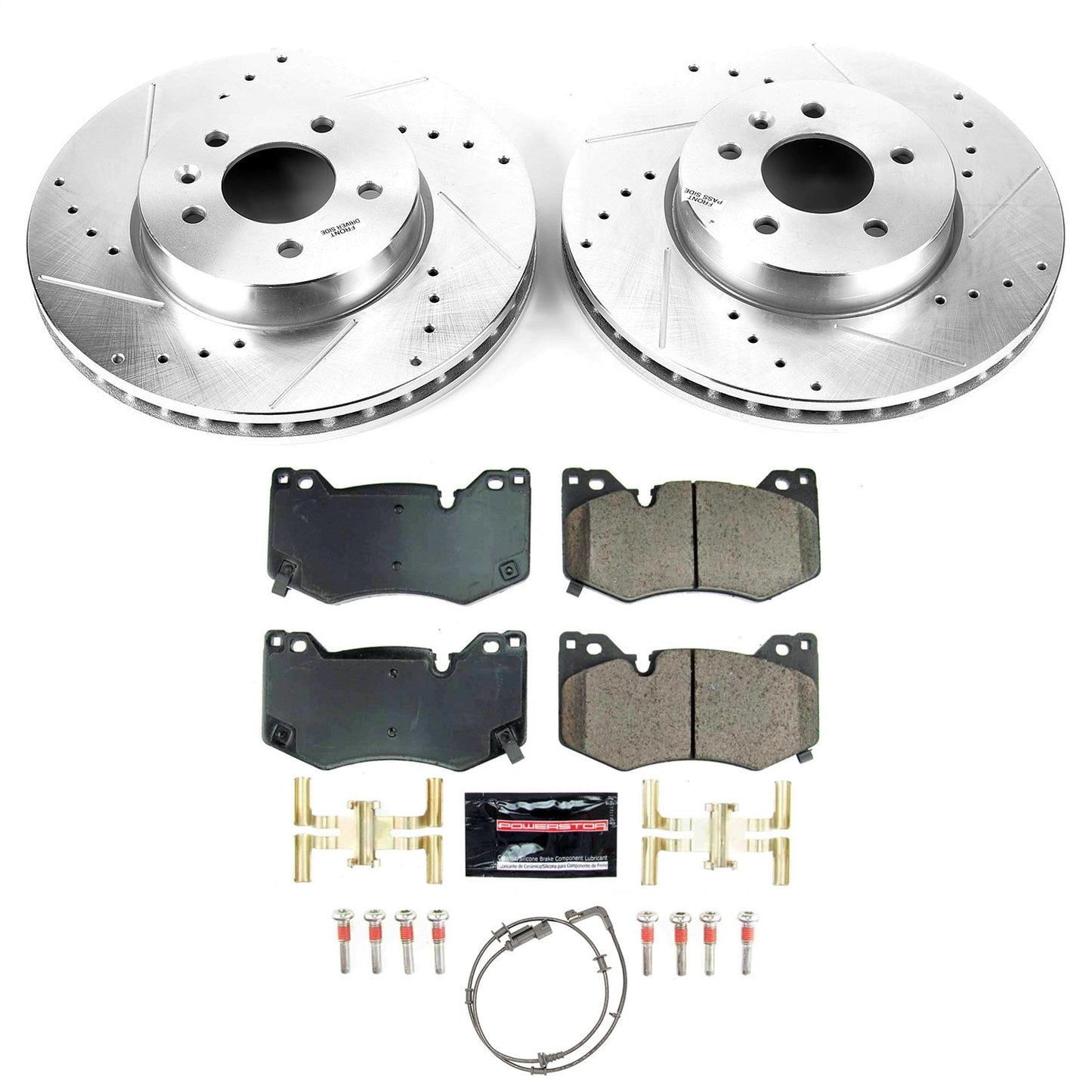 PowerStop Front and Rear Z26 Street Kit with Calipers | 2019 Nissan Rogue (KC7033-26)