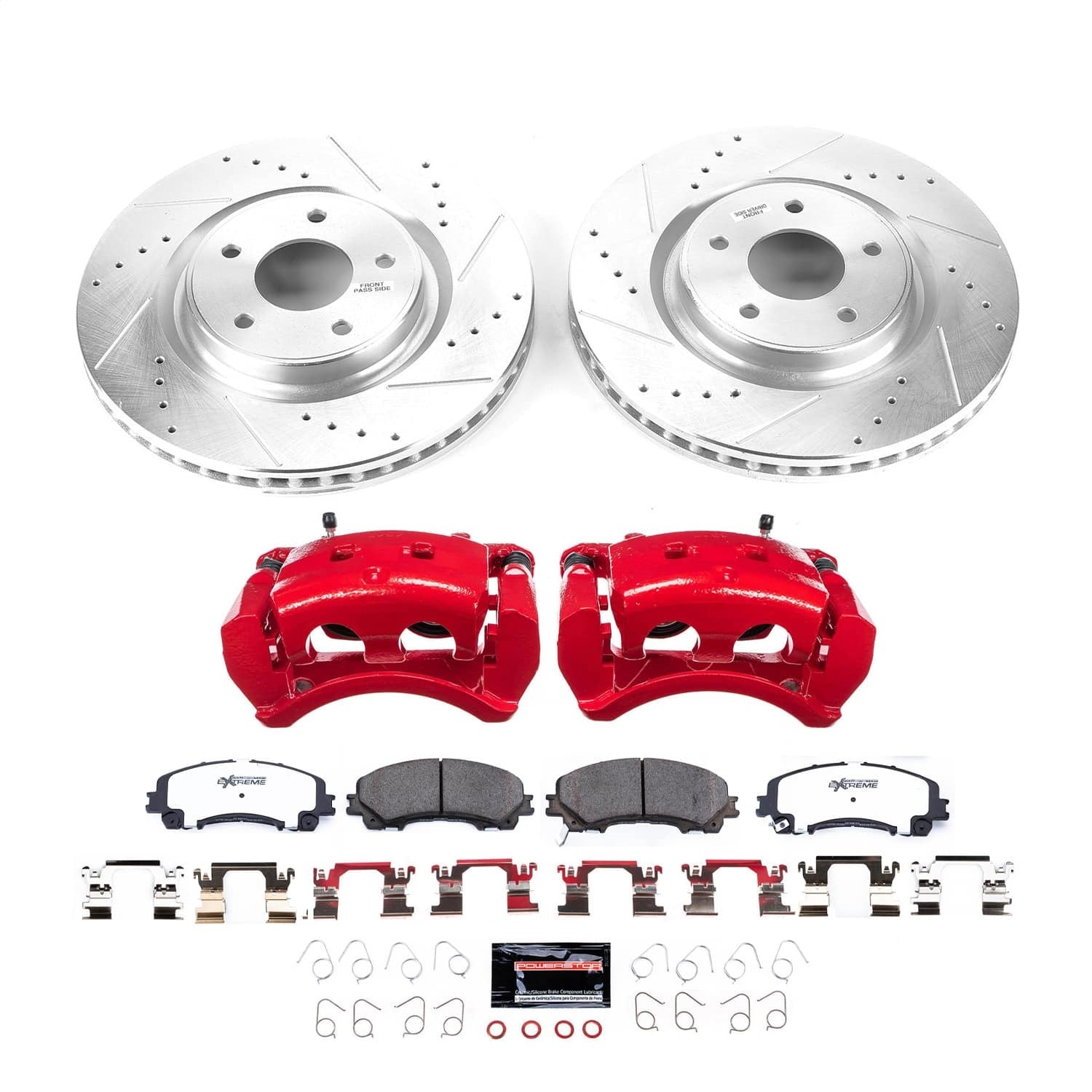 PowerStop Front Z26 Street Kit with Calipers | 2019 Nissan Rogue (KC7034-26)