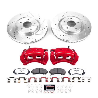 PowerStop Front Z26 Street Kit with Calipers | 2019 Nissan Rogue (KC7034-26)