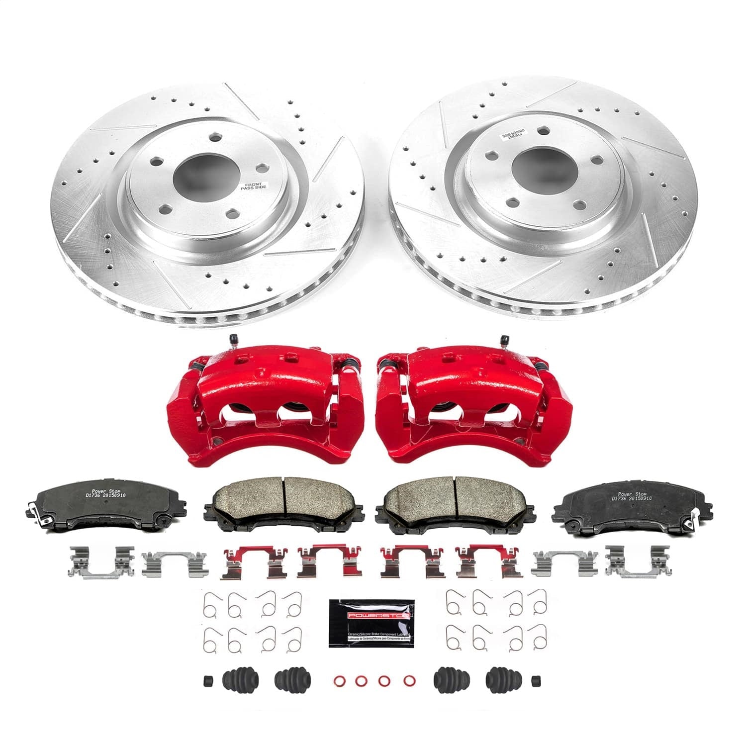 PowerStop Front Z23 Evolution Kit with Calipers | 2019 Nissan Rogue (KC7034)