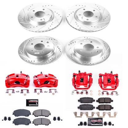 PowerStop Front & Rear Z23 Evolution Sport Brake Kit with Calipers | 2017 Nissan Rogue Sport (KC7035)