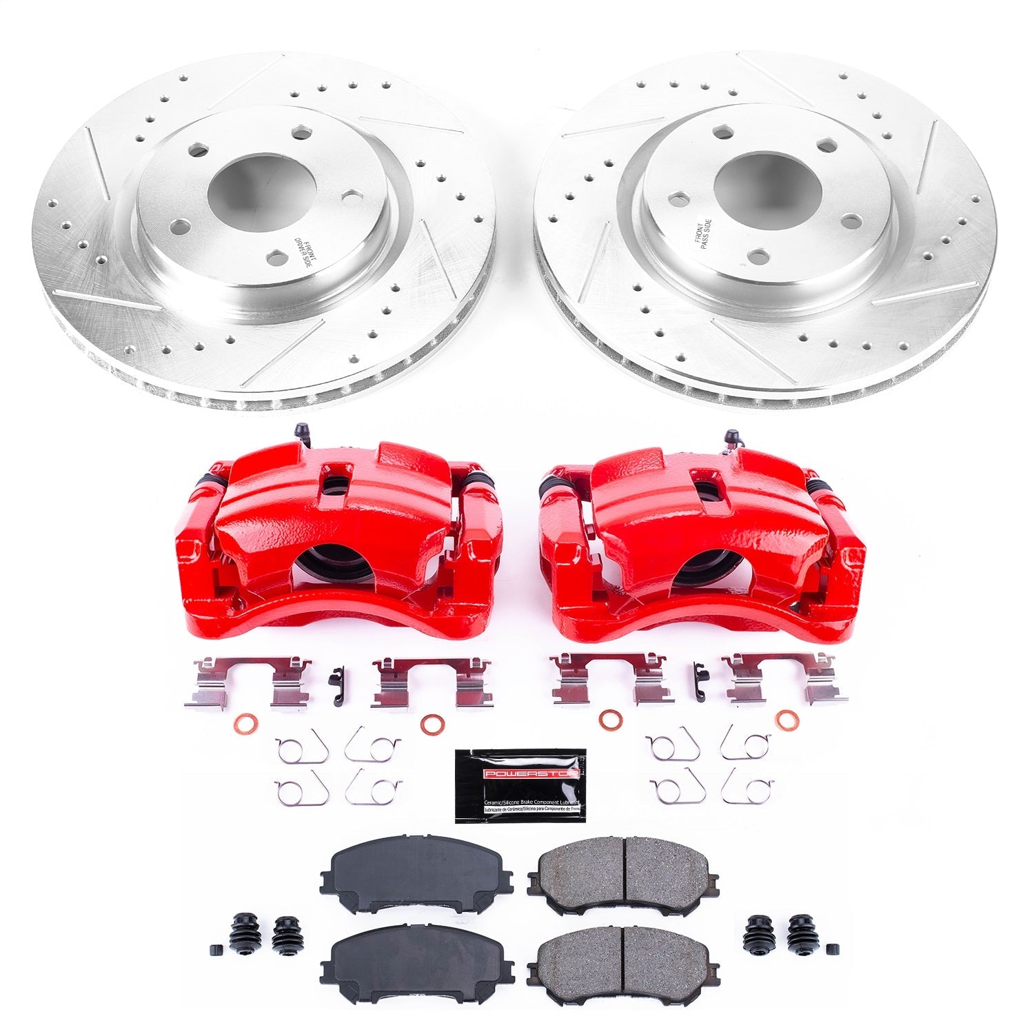 PowerStop Front Z23 Evolution Sport Brake Kit with Calipers | 2014–2019 Nissan Rogue (KC7036A)