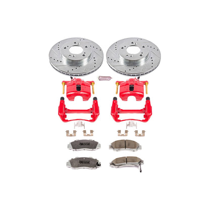PowerStop Front Z26 Street Warrior Brake Kit with Calipers | 1997–2001 Acura Integra (KC704-26)