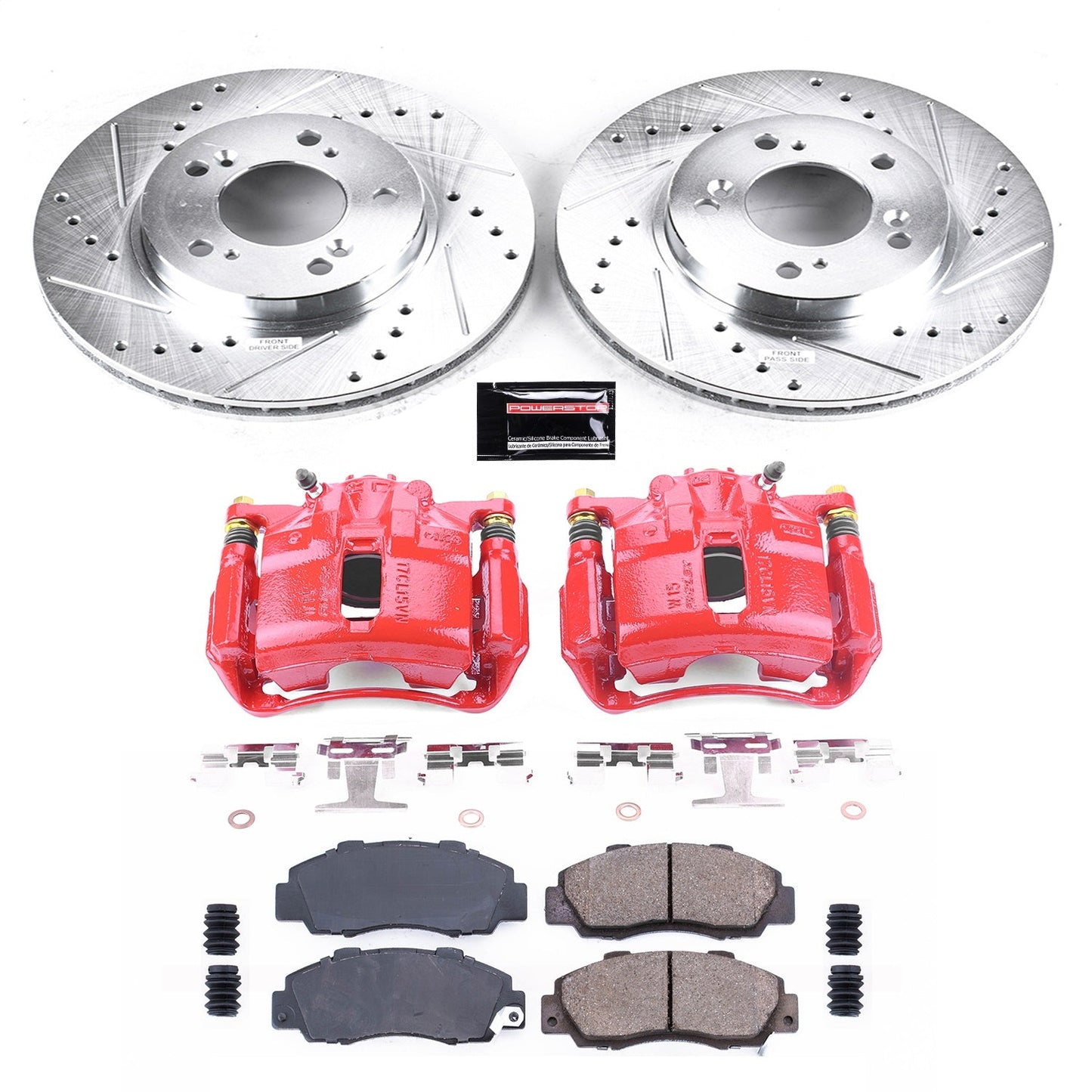 PowerStop Front Z23 Evolution Sport Brake Kit with Calipers | 1991–1995 Acura Legend (KC704A)