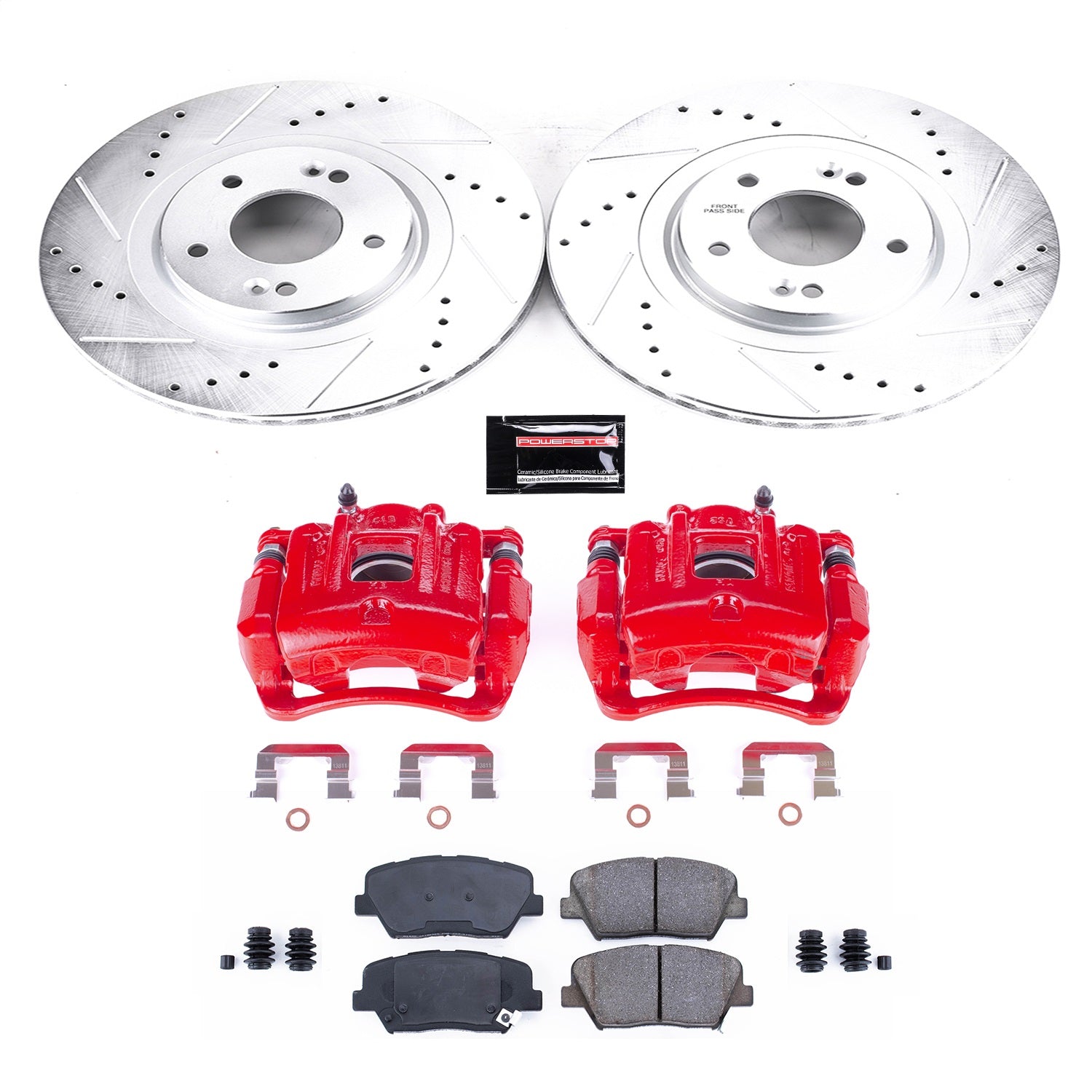 PowerStop Front Z23 Evolution Sport Brake Kit with Calipers | 2015–2019 Kia Sorento (KC7064)