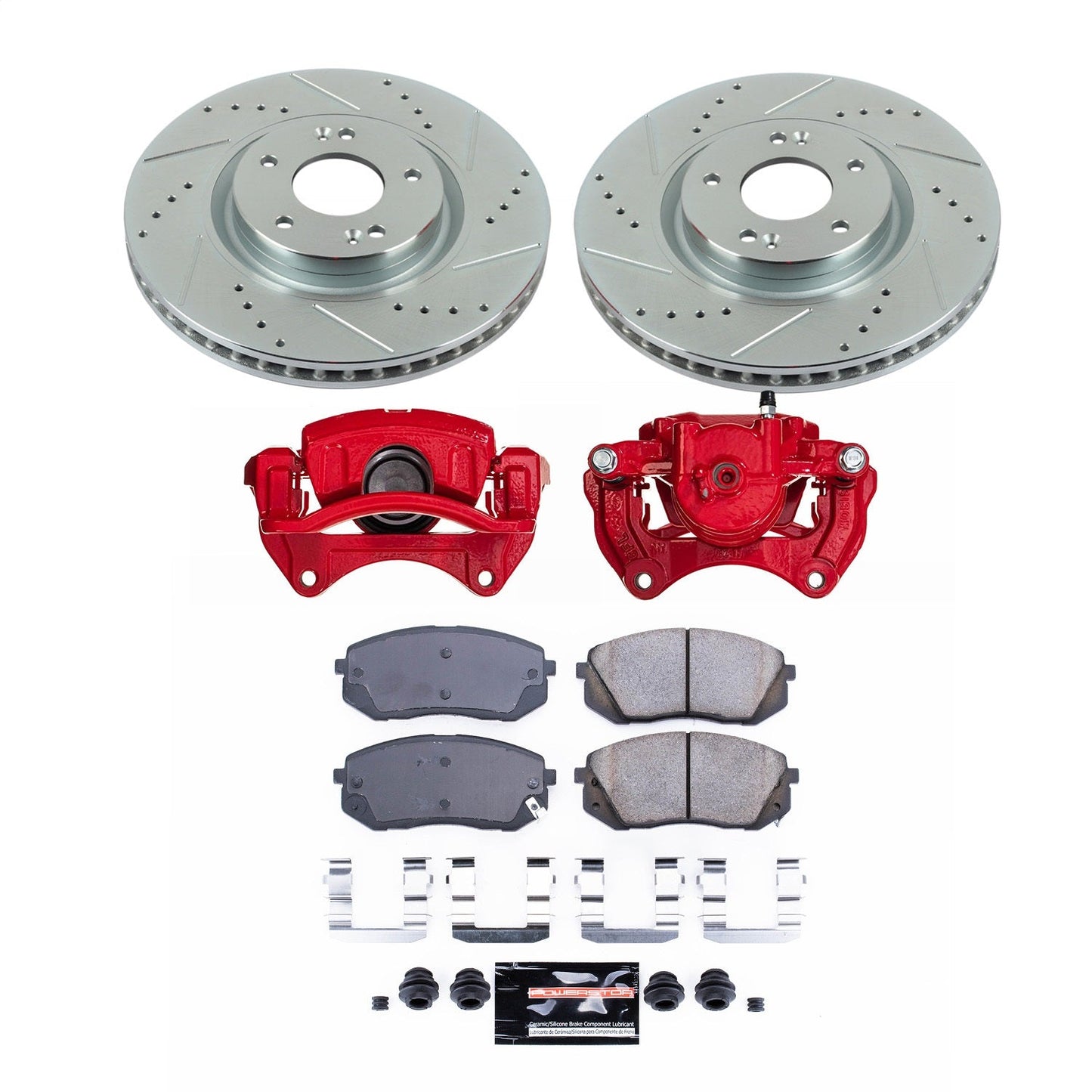 PowerStop Front Z23 Evolution Kit with Calipers | 2015 Hyundai Sonata (KC7083)