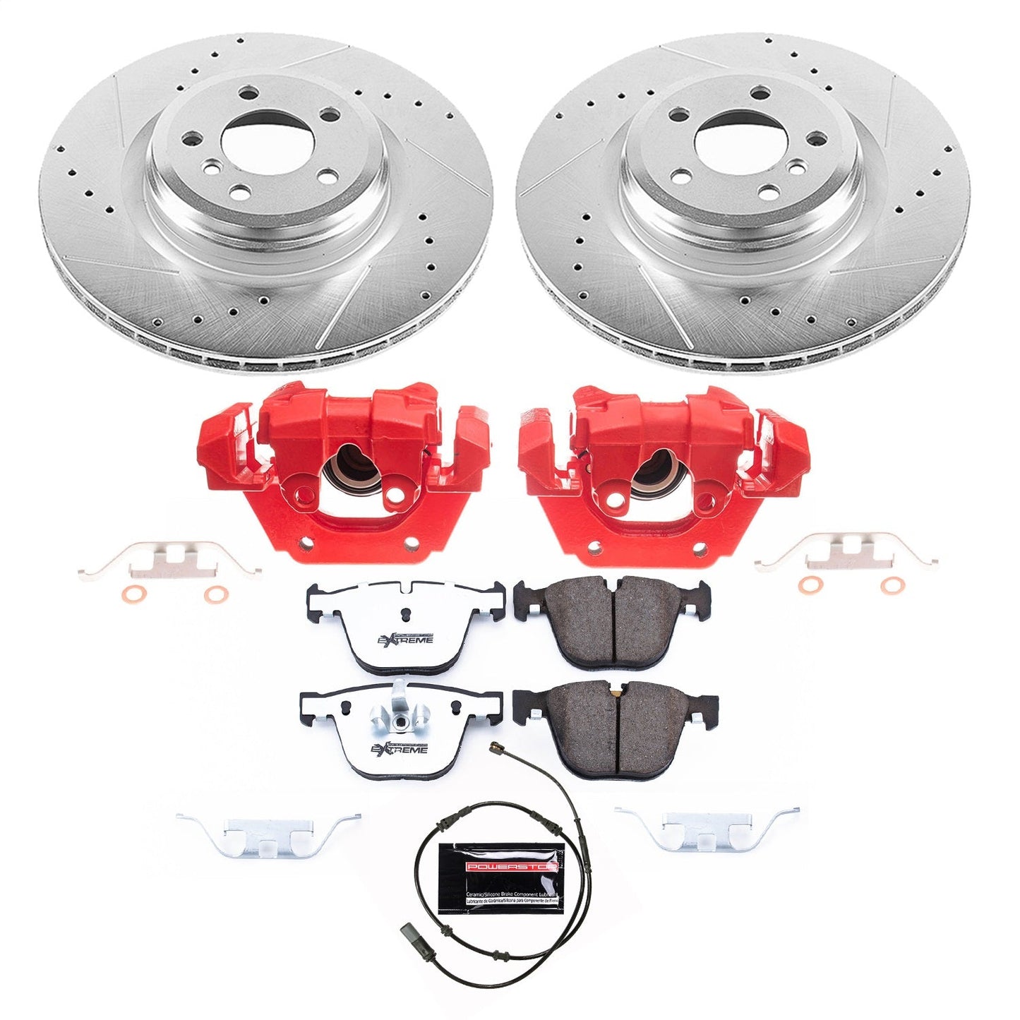 PowerStop Rear Z26 Street Kit with Calipers | 2011–2015 BMW Alpina B7L xDrive (KC7087-26)