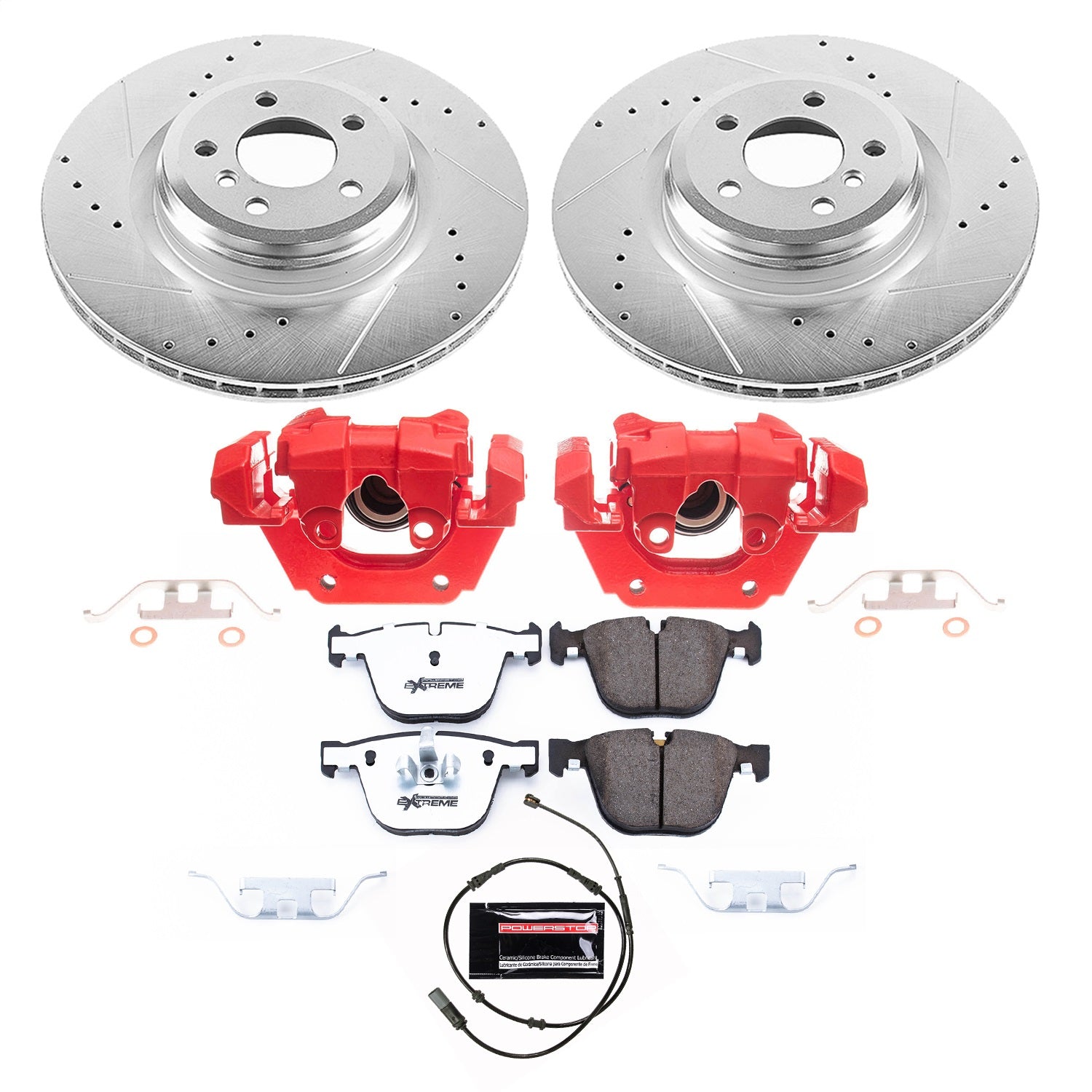 PowerStop Rear Z26 Street Kit with Calipers | 2011–2015 BMW Alpina B7L xDrive (KC7087-26)