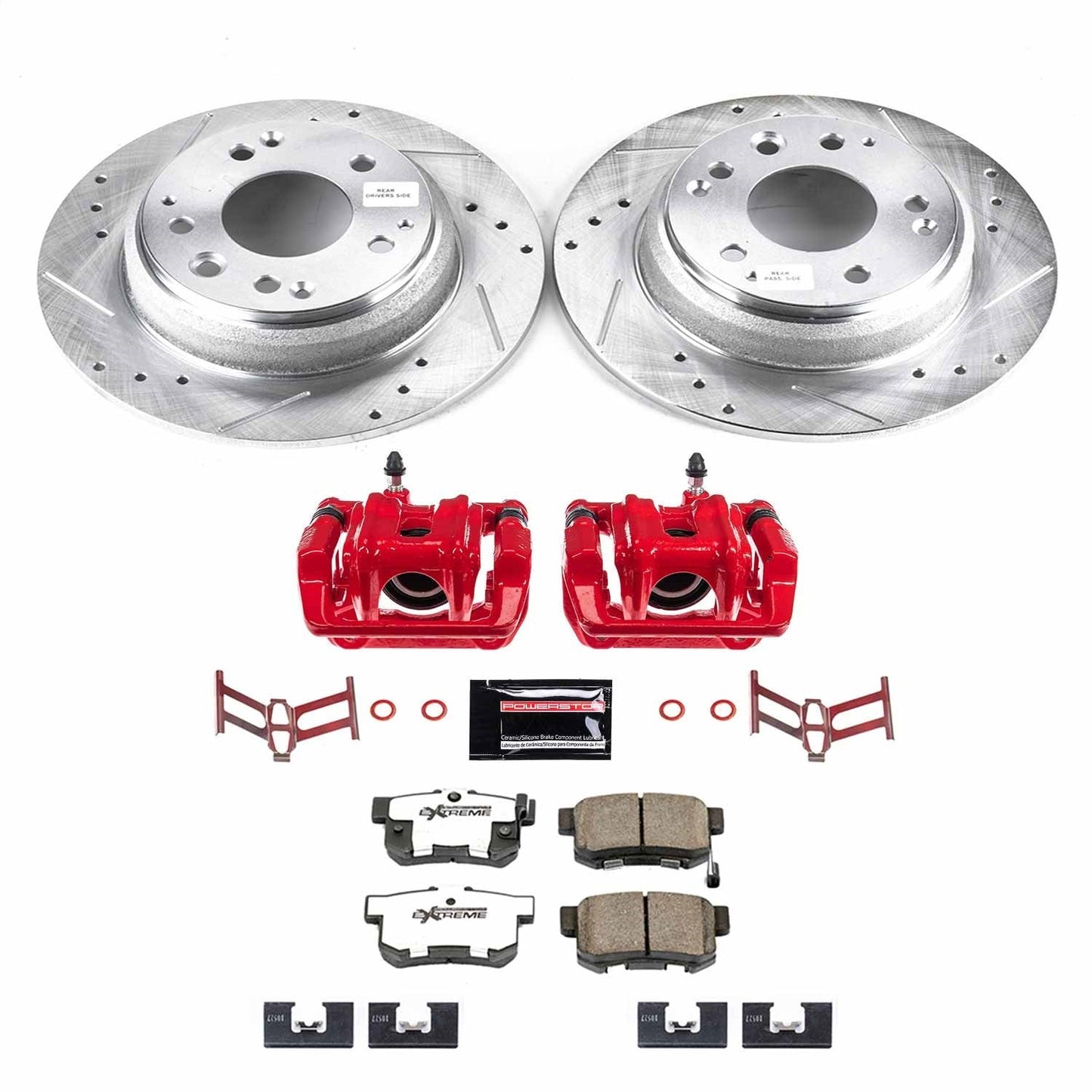 PowerStop Rear Z26 Street Warrior Brake Kit with Calipers | 1996–1998 Acura RL (KC709-26)
