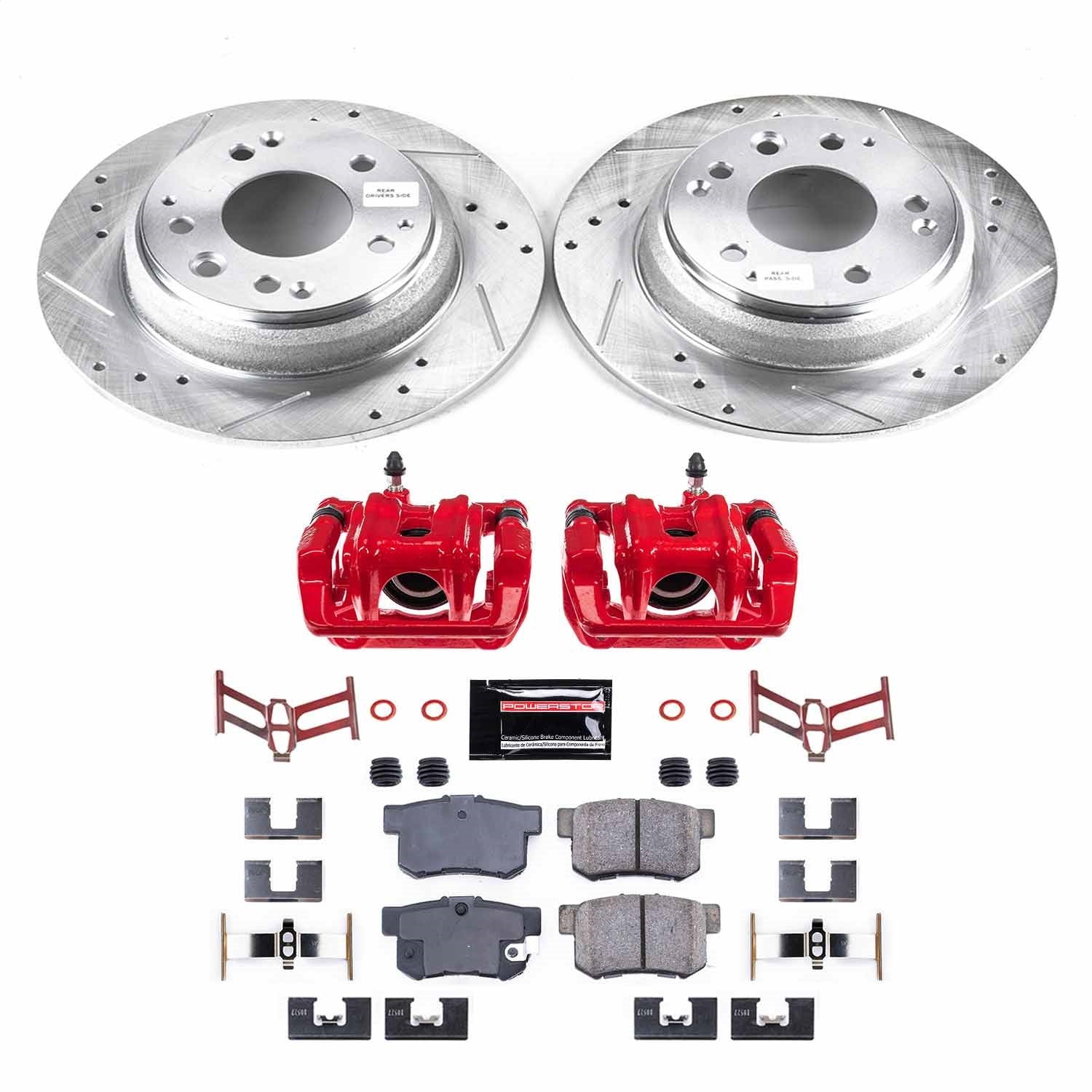 PowerStop Rear Z23 Evolution Sport Brake Kit with Calipers | 1996–1998 Acura RL (KC709)