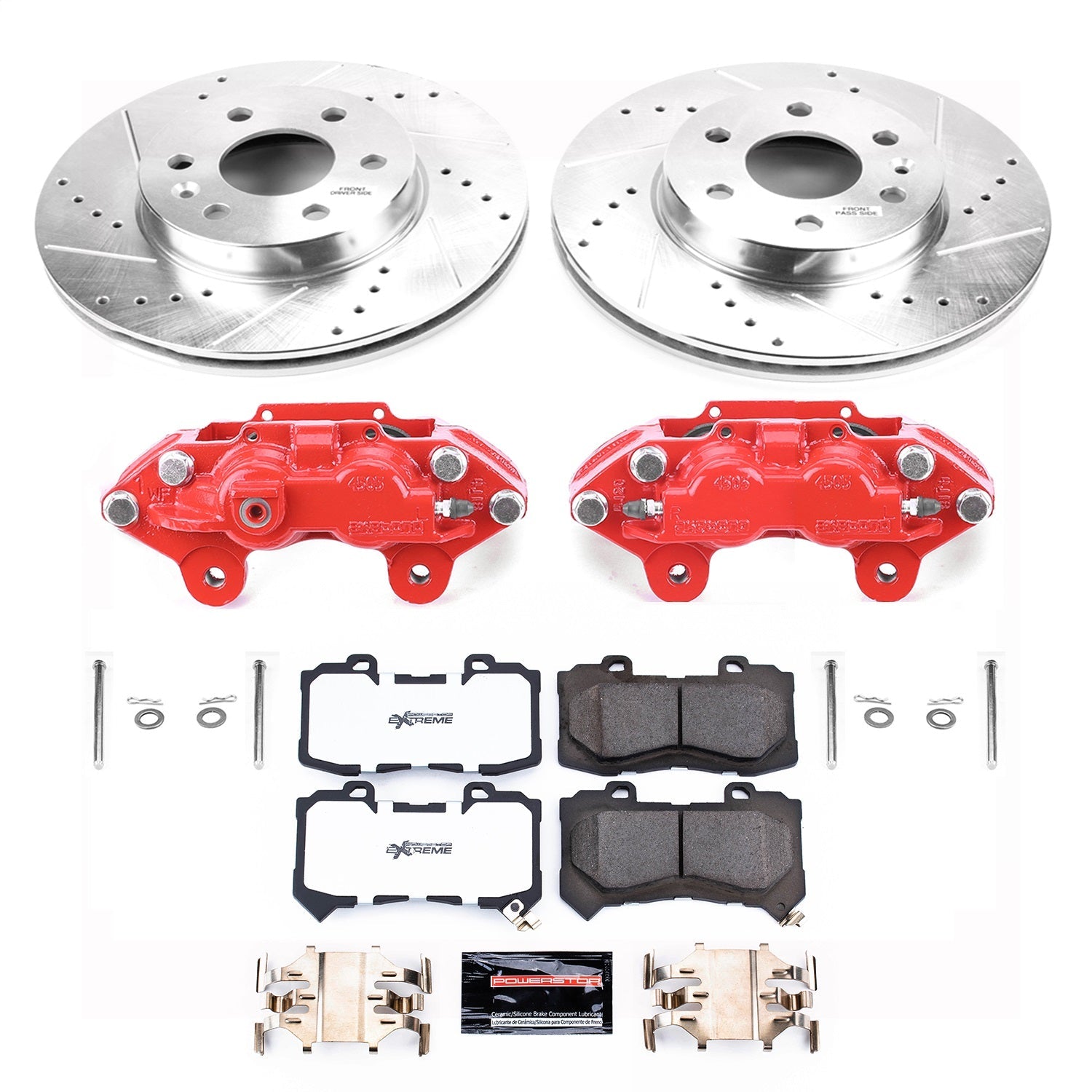 PowerStop Front Z36 Truck & Tow Kit with Calipers | 2015–2020 GMC Canyon (KC7126-36)