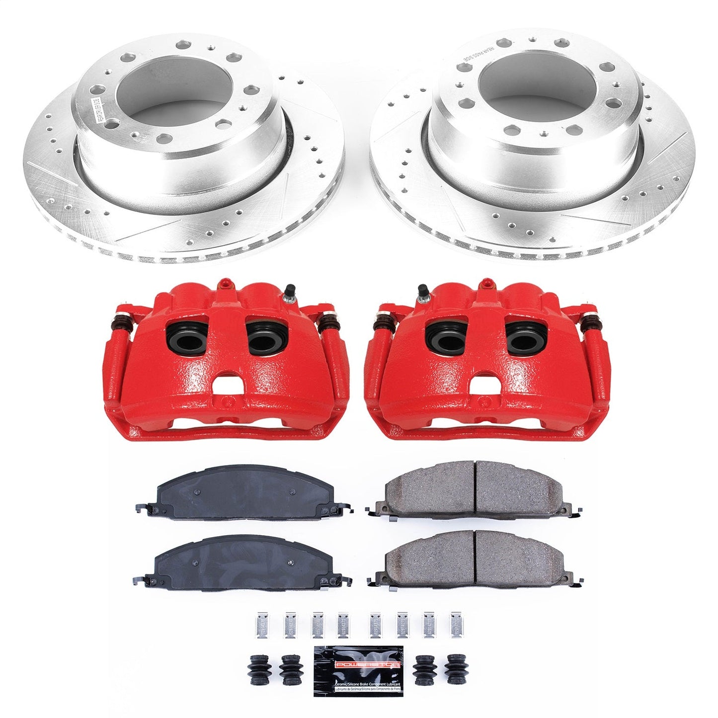 PowerStop Rear Z23 Evolution Kit with Calipers | 2013–2018 Ram 3500 (KC7131)
