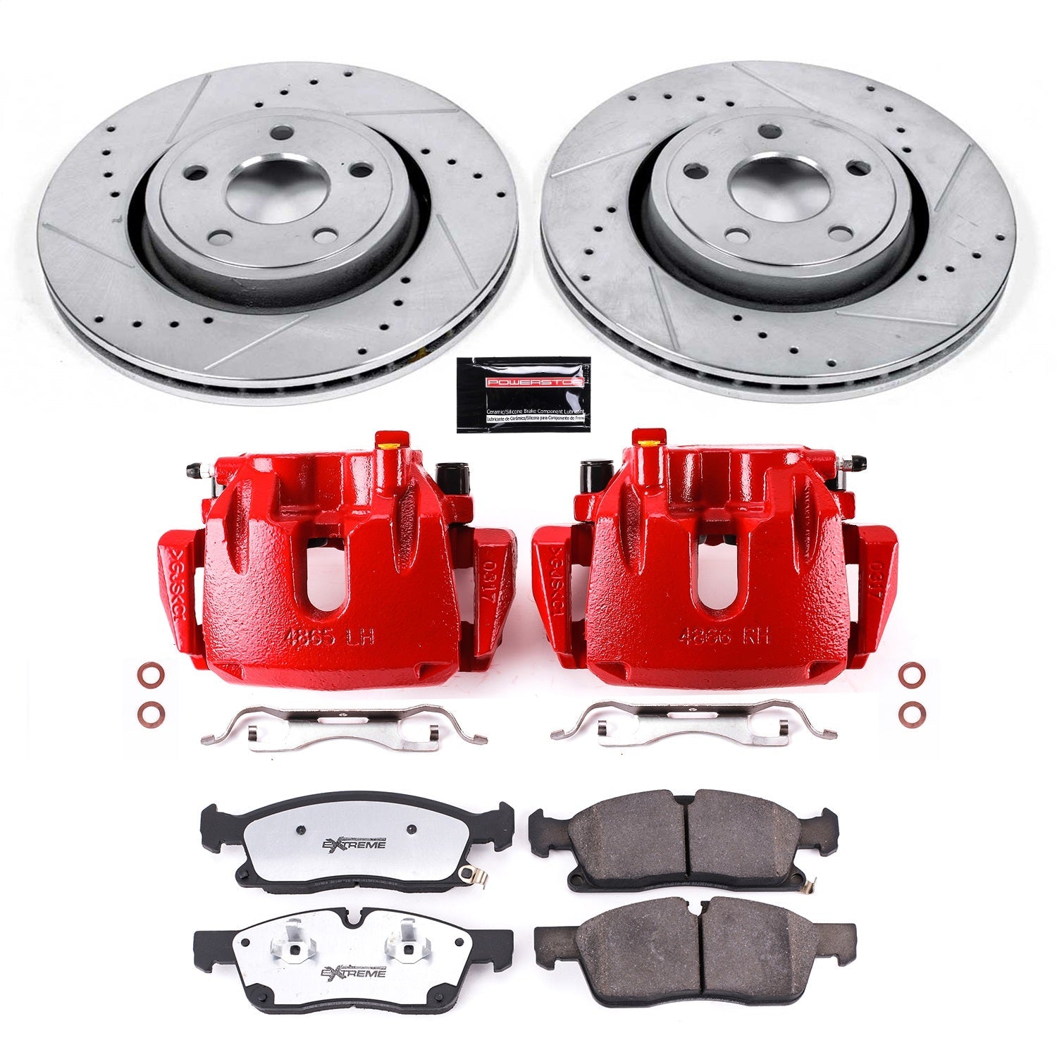 PowerStop Front Z36 Truck & Tow Kit with Calipers | 2016–2020 Jeep Grand Cherokee (KC7133-36)