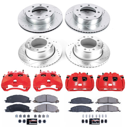 PowerStop Front & Rear Z23 Evolution Kit with Calipers | 2013–2018 Ram 3500 (KC7141)