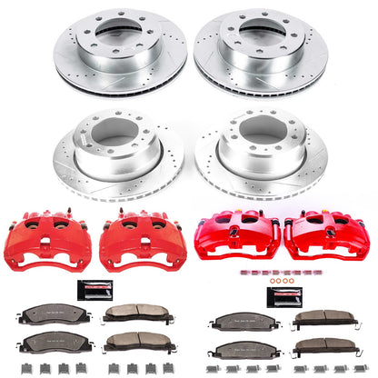 PowerStop Front & Rear Z36 Truck & Tow Kit with Calipers | 2013–2018 Ram 3500 (KC7141A-36)