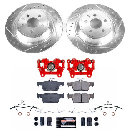 PowerStop Rear Z23 Evolution Kit with Calipers | 2017–2020 Lincoln MKZ (KC7144B)