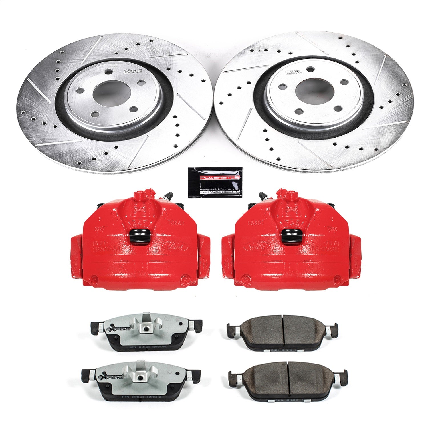 PowerStop Front Z26 Street Kit with Calipers | 2015–2020 Lincoln MKC (KC7147-26)