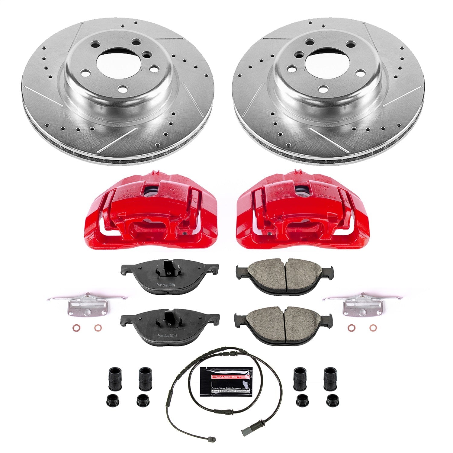 PowerStop Front Z23 Evolution Kit with Calipers | 2012–2013 BMW 528i (KC7162)