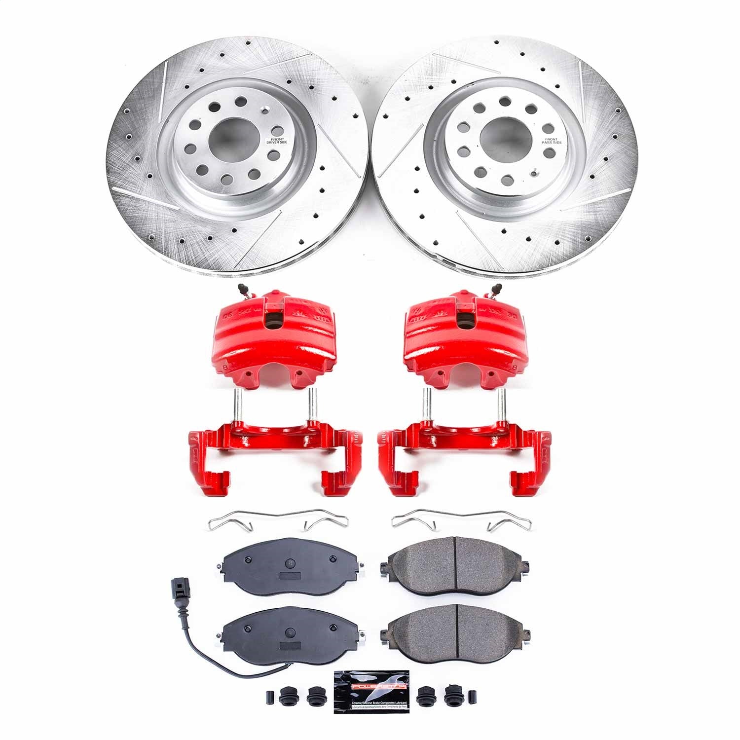 PowerStop Front Z23 Evolution Kit with Calipers | 2019–2021 Volkswagen Jetta (KC7175)