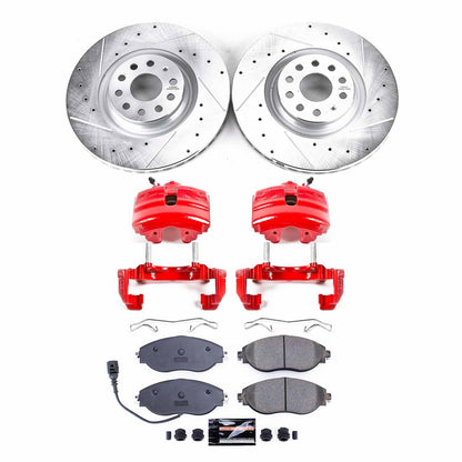 PowerStop Front Z23 Evolution Kit with Calipers | 2019–2021 Volkswagen Jetta (KC7175)