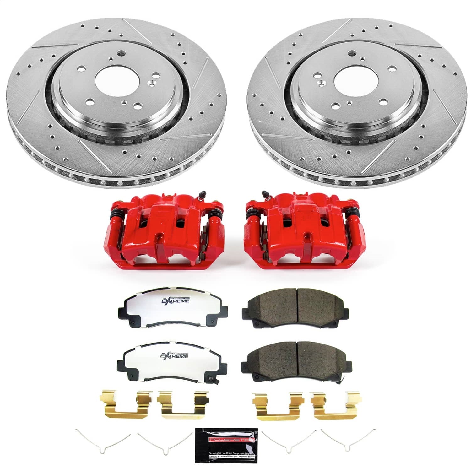PowerStop Front Z26 Street Kit with Calipers | 2015–2020 Acura TLX (KC7214-26)