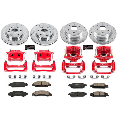 PowerStop Front & Rear Z23 Evolution Sport Brake Kit with Calipers | 2015–2019 Chevrolet Tahoe (KC7225)