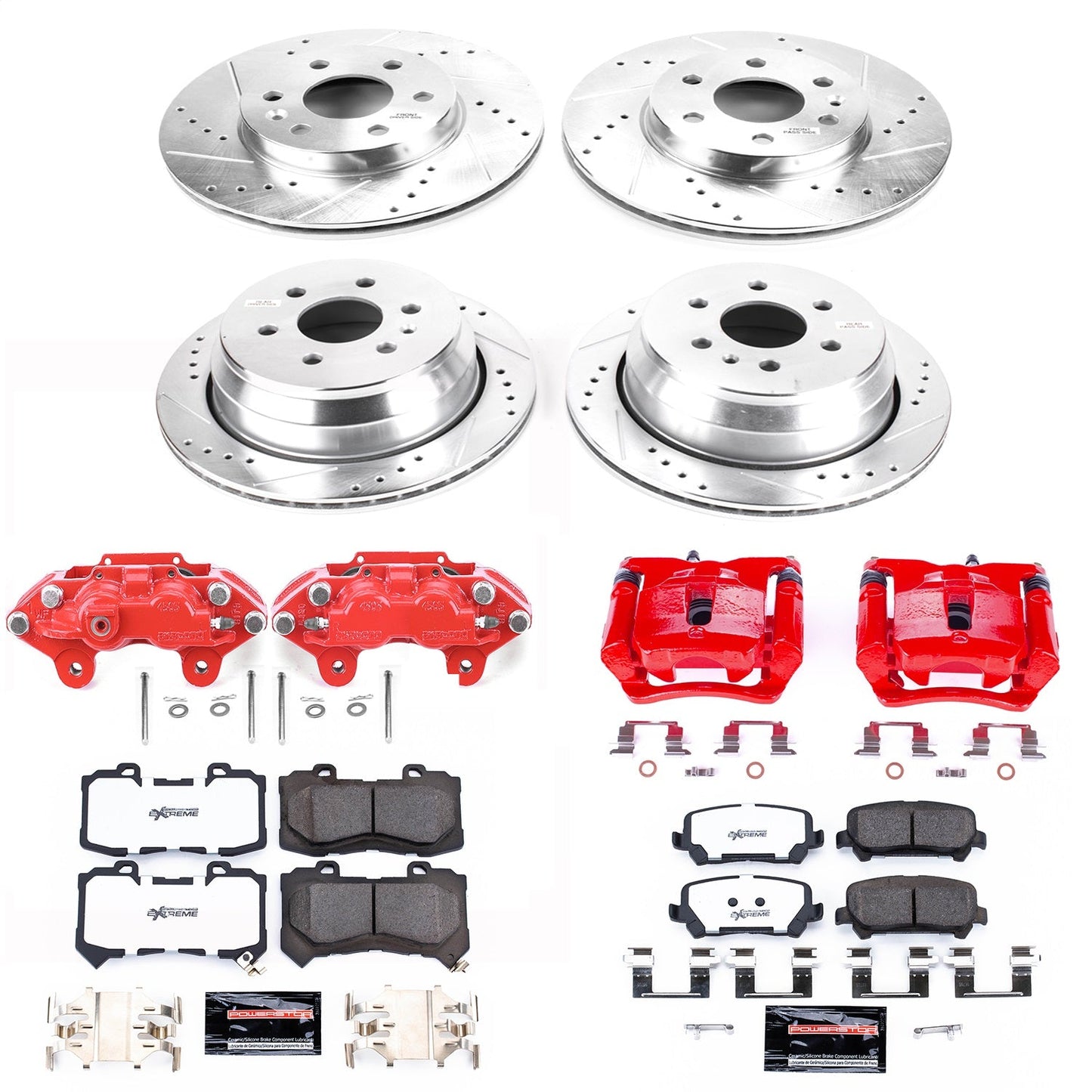 PowerStop Truck & Tow Kit Front & Rear with Calipers | 2015–2020 GMC Canyon (KC7228-36)