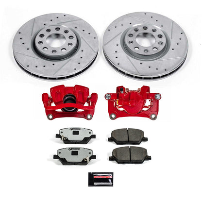 PowerStop Front Z36 Truck & Tow Kit with Calipers | 2015–2018 Jeep Renegade (KC7299-36)