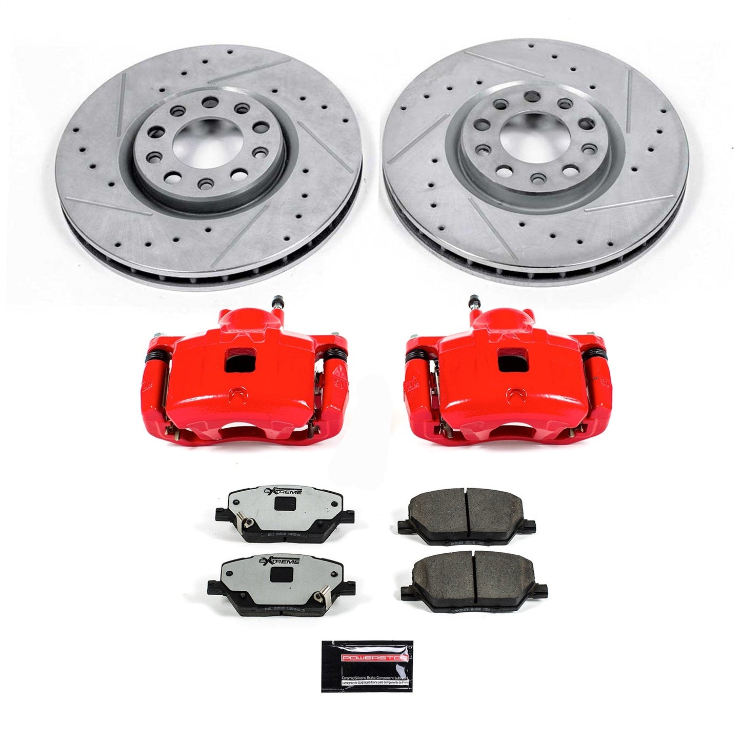 PowerStop Front Z36 Truck & Tow Kit with Calipers | 2017 Jeep Compass (KC7299A-36)