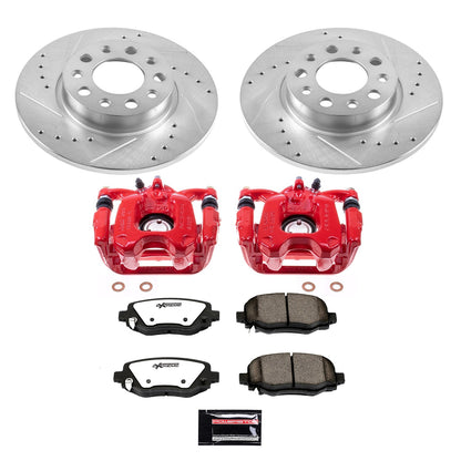 PowerStop Rear Z36 Truck & Tow Brake Kit with Calipers | 2016–2018 Fiat 500X (KC7301-36)