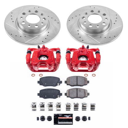 PowerStop Rear Brake Kit with Calipers | 2016–2018 Fiat 500X (KC7301)