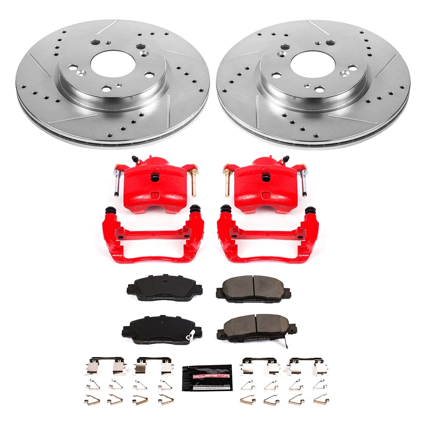 PowerStop Front Z23 Evolution Sport Brake Kit with Calipers | 2016–2017 Honda Accord (KC7345)