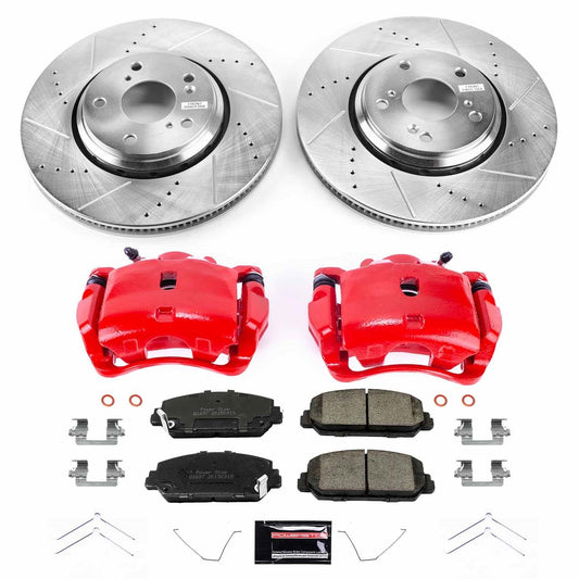 PowerStop Front Z23 Evolution Kit with Calipers | 2017–2018 Acura ILX (KC7347)