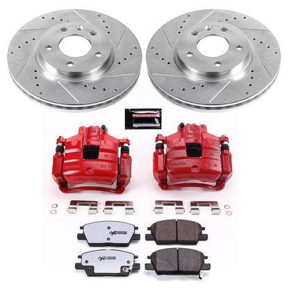 PowerStop Front Z36 Truck & Tow Brake Kit with Calipers | 2018–2019 Buick LaCrosse (KC7400-36)
