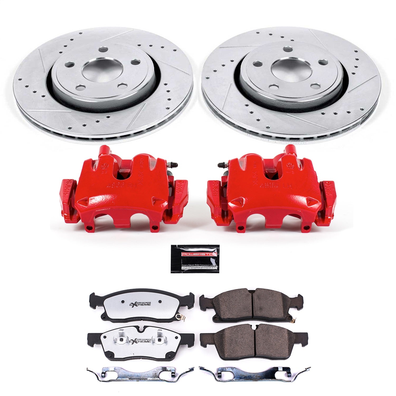 PowerStop Front Z36 Truck & Tow Kit with Calipers | 2017–2020 Jeep Grand Cherokee (KC7412-36)