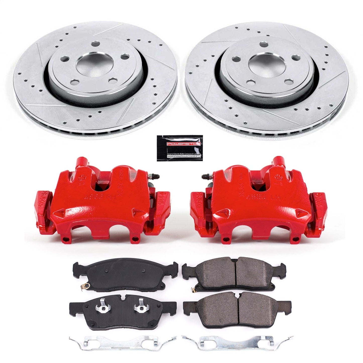PowerStop Front Z23 Evolution Sport Brake Kit with Calipers | 2017–2019 Jeep Grand Cherokee (KC7412)