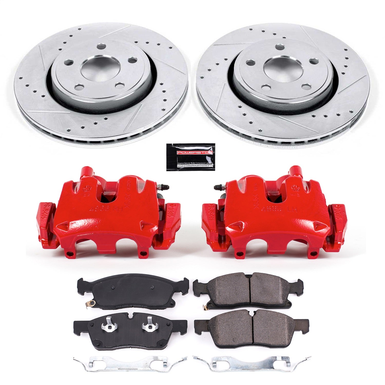 PowerStop Front Z23 Evolution Sport Brake Kit with Calipers | 2017–2019 Jeep Grand Cherokee (KC7412)