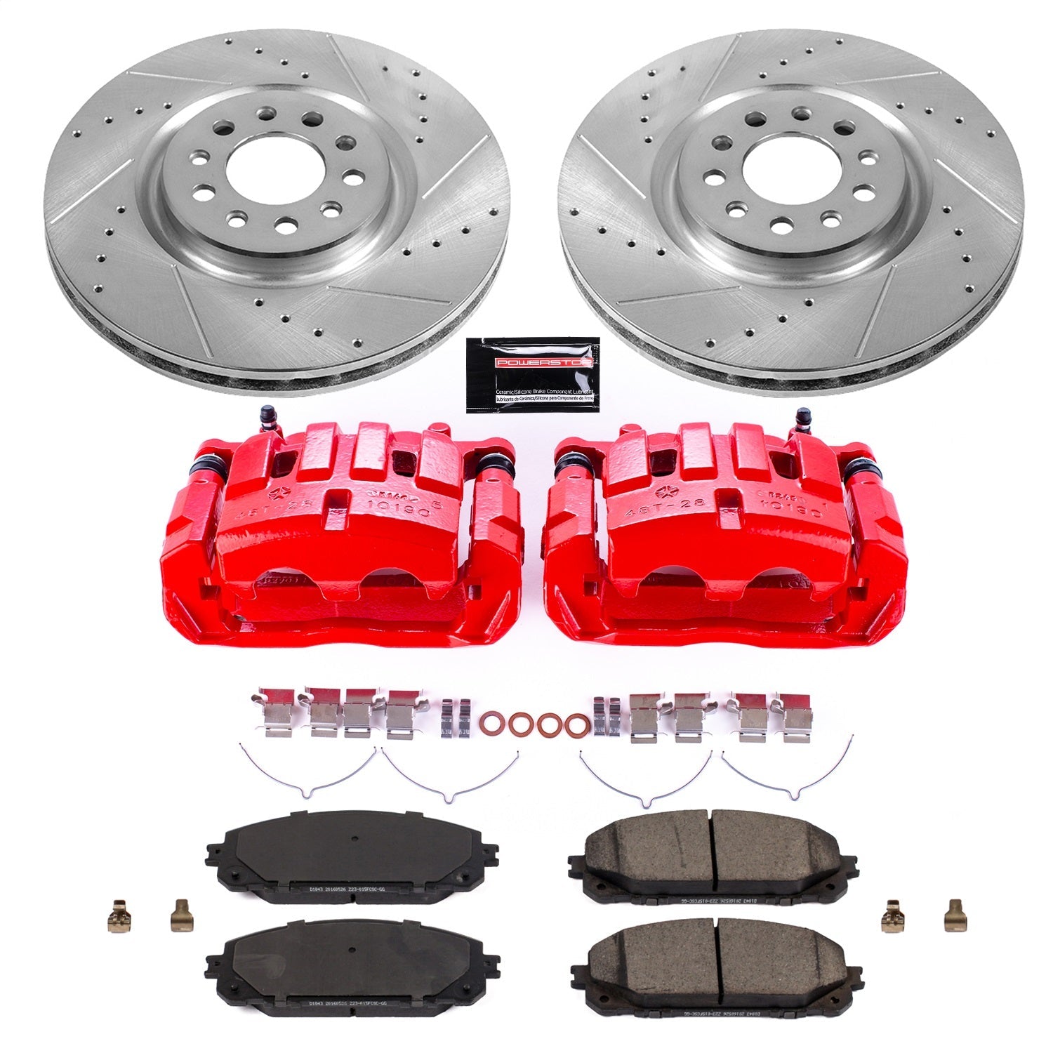 PowerStop Front Z23 Evolution Sport Brake Kit with Calipers | 2017–2019 Jeep Cherokee (KC7414)