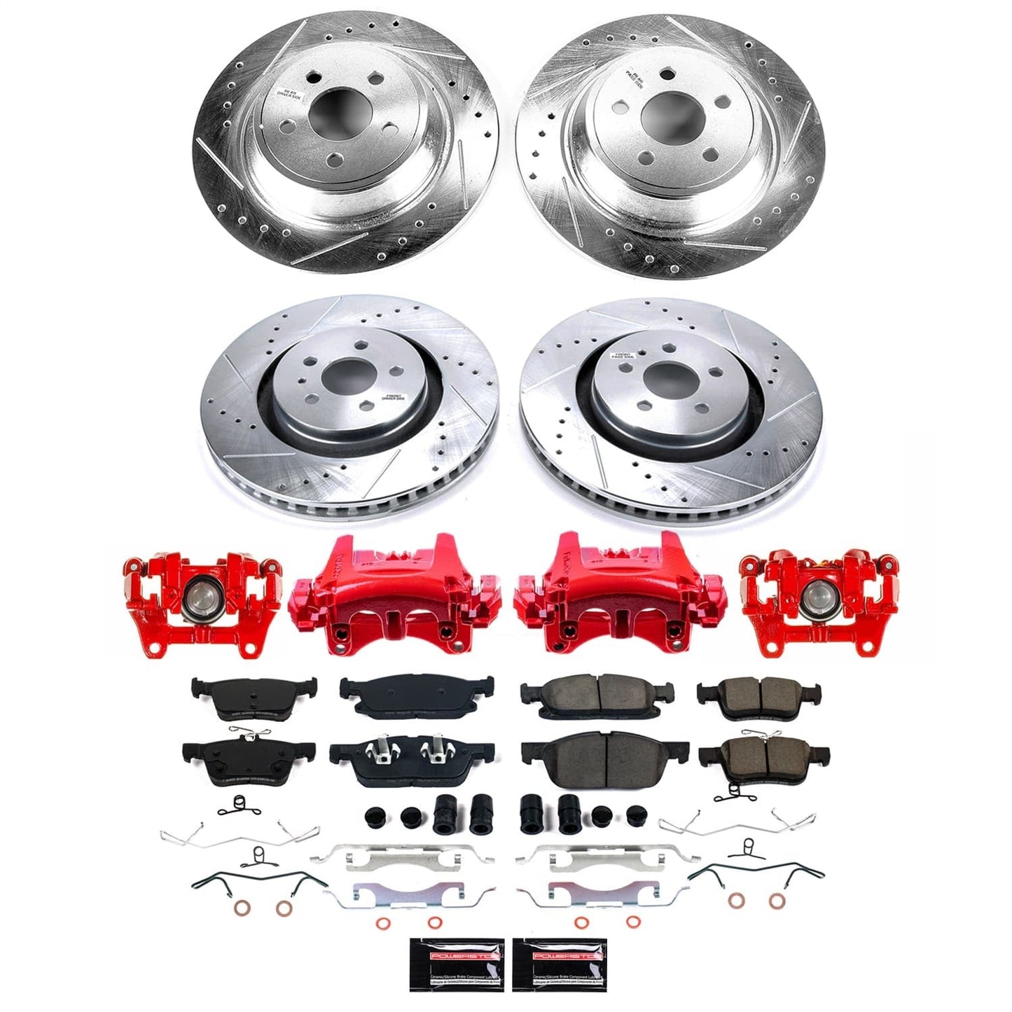 PowerStop Front and Rear Z23 Evolution Kit with Calipers | 2019–2021 Lincoln Nautilus (KC7416)