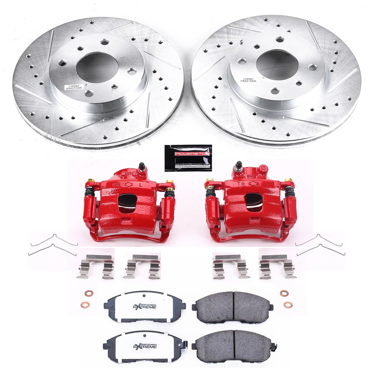 PowerStop Front Z26 Street Warrior Brake Kit with Calipers | 1993–2001 Nissan Altima (KC749-26)