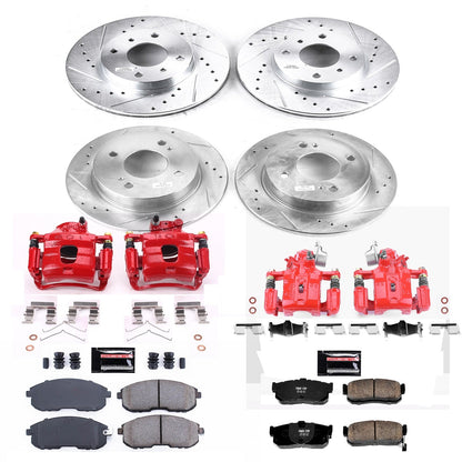 PowerStop Front & Rear Z23 Evolution Sport Brake Kit with Calipers | 2000–2001 Nissan Sentra (KC750)