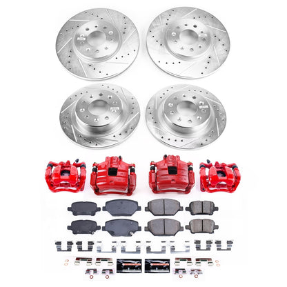 PowerStop Front and Rear Z23 Evolution Kit with Calipers | 2018–2020 Buick Regal TourX (KC7557)