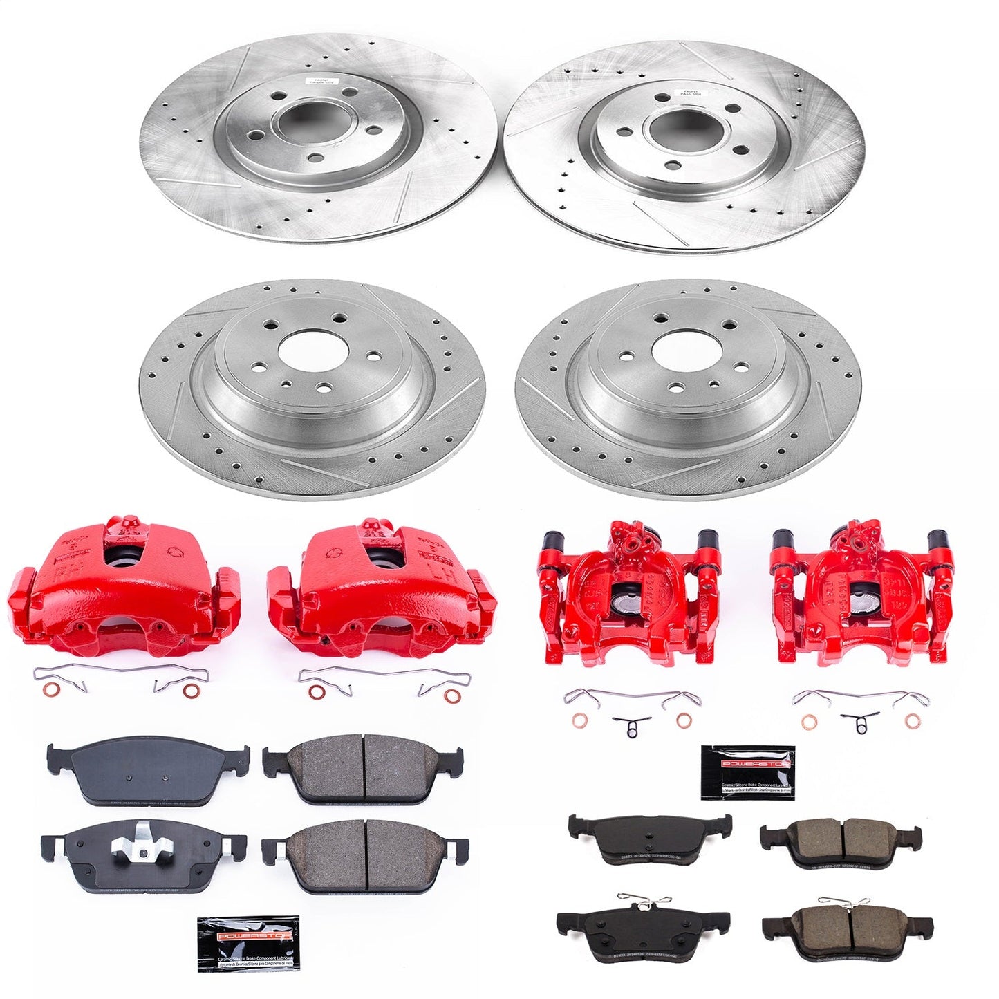 PowerStop Front & Rear Z23 Evolution Sport Brake Kit with Calipers | 2017 Ford Escape (KC7569)