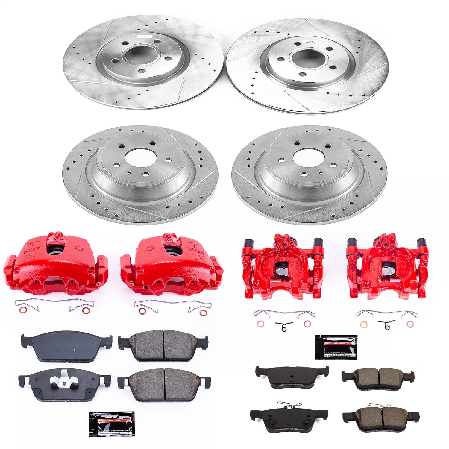 PowerStop Front & Rear Z23 Evolution Sport Brake Kit with Calipers | 2017 Ford Escape (KC7569)