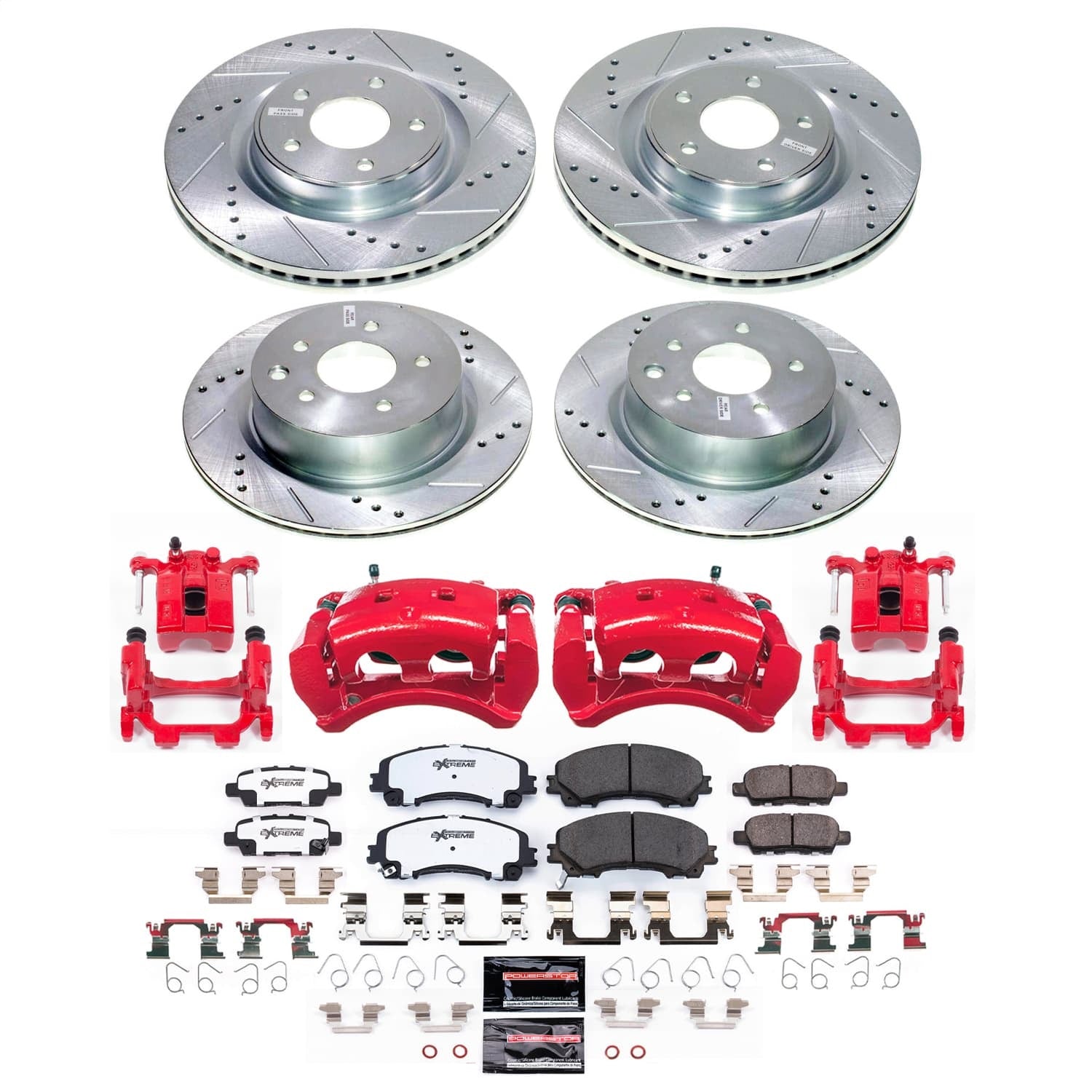 PowerStop Front and Rear Z26 Street Kit with Calipers | 2023 Nissan Z (KC7584A-26)