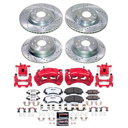 PowerStop Front and Rear Z26 Street Kit with Calipers | 2023 Nissan Z (KC7584A-26)
