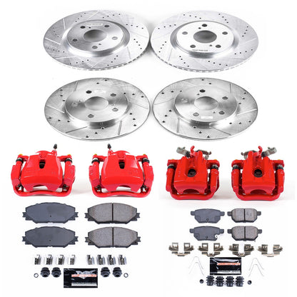 PowerStop Front & Rear Z23 Evolution Sport Brake Kit with Calipers | 2016 Scion iM (KC7631)